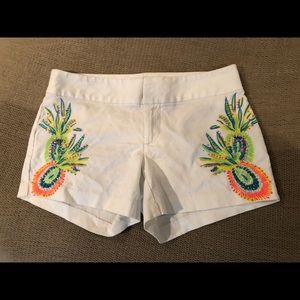 Lilly Pulitzer Ellie embroidered white shorts